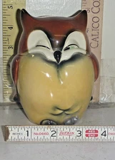 Vtg Rare 70s Goebel - W Germany Porcelain OWL Coin Bank - No Key