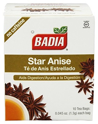 Badia Star Anise Tea Caffeine Free 10 Tea Bags