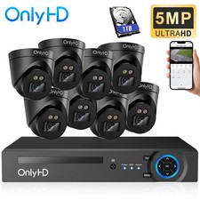 CCTV Camera System DVR 5MP Lite 8 Channel Video Recorder With Hard Drive Kit UK
