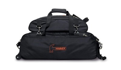 Hammer Premium Slim Triple Tote with Pouch - Black