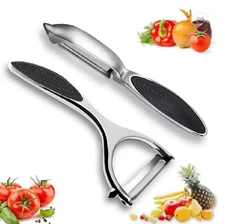 2-Pack Stainless Steel Vegetable & Fruit Peeler – Non-Slip Handle Potato Peeler