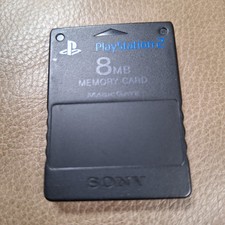 Sony PlayStation 2 PS2 8MB Magic Gate Memory Card Black SCPH-10020 Tested Works 