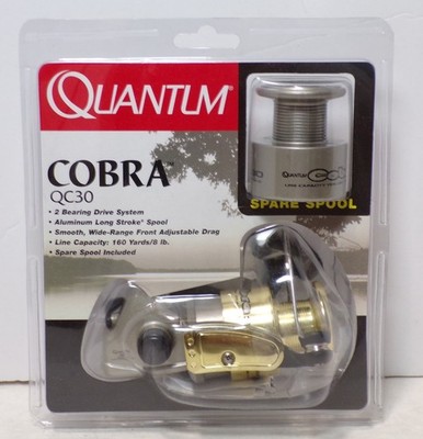 Quantum Cobra QC30 Aluminum Dual Bearing Fishing Reel & Spool SEALED 080425WT2