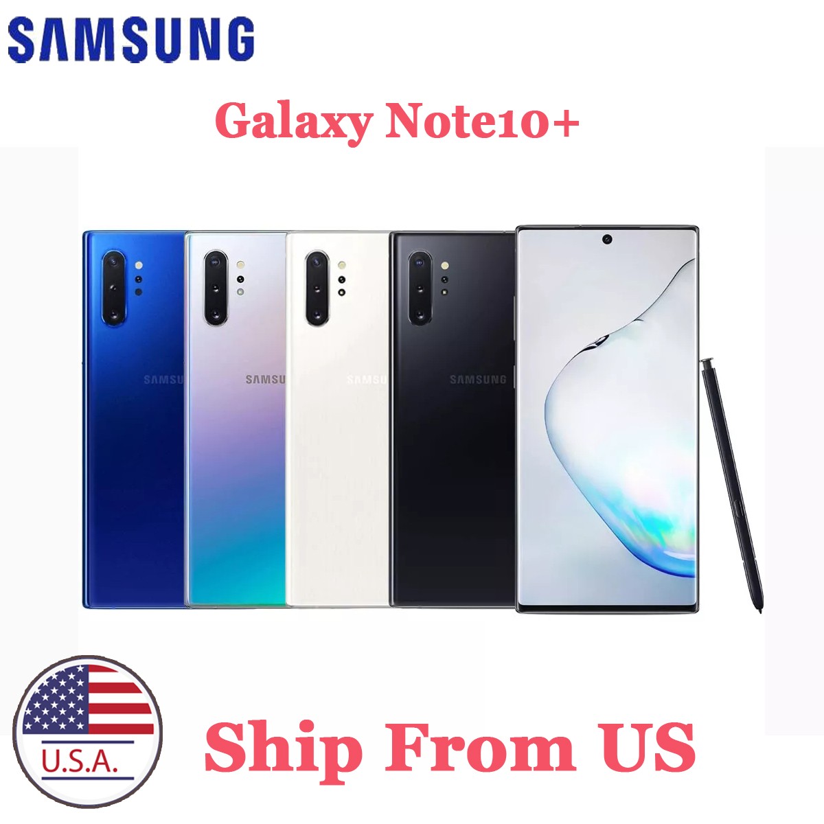 New Samsung Galaxy NOTE 10+ Plus N975U 12GB+256GB (Factory