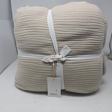 Quince King/Cal King SET Dune Organic Cotton Airy Gauze Duvet Cover Pillow Cases