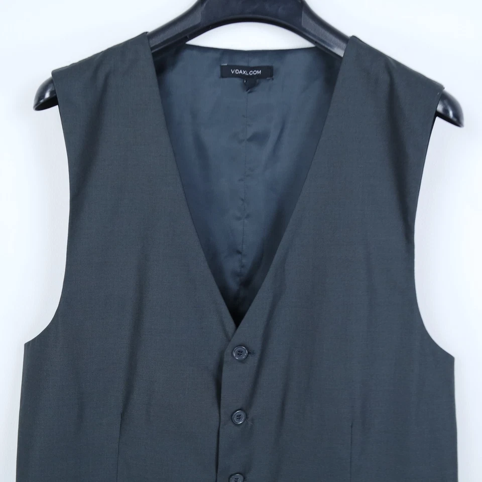 Mens Waistcoat Large Size US 42 Grey Formal Wedding Dress Vest - Image 4 of 4