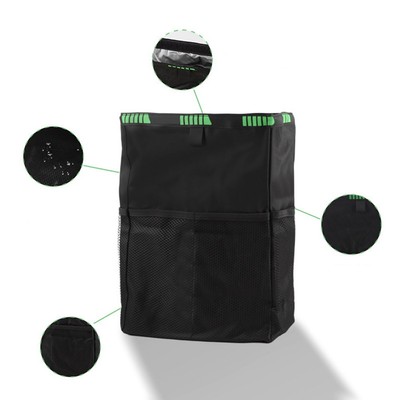 waterproof Car Trash Can Litter Bin Garbage Bag Waste Storage Organizer Pocket