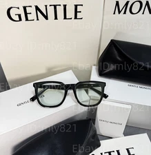 GentleMonster Lilit 01(K) Unisex Sunglasses Black Frame Green Lenses