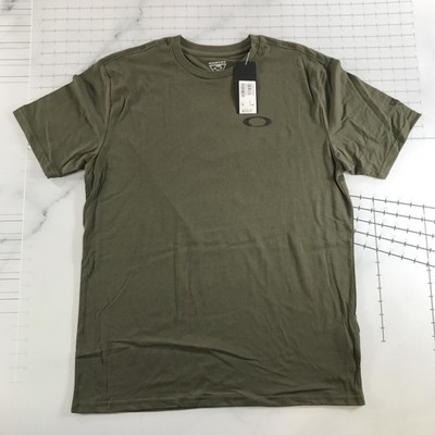 Oakley Shirt Mens Large Green SI Brave Tee Skull Flag Graphic