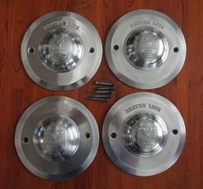 Vintage Center Line Aluminum Wheel Rim Center Hub Caps 8-18 Diameter Lot Of 4