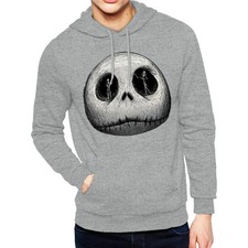 Disney The Nightmare Before Christmas Jack And Sally Mens Hoodie Medium Gray