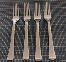 Gorham COLUMN FROSTED Stainless Flatware 18/10 Set of 4 Dinner Forks (China)