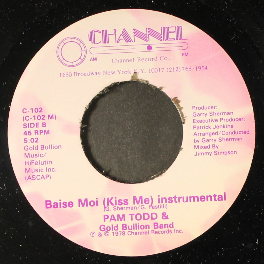 PAM TODD & GOLD BULLION BAND: baisez-moi (kiss me) / instro