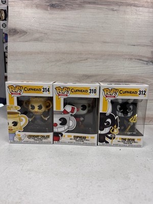 Funko Pop! Games Cuphead Collection Of 3: #310, #312, #314 In Boxes