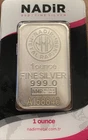 1 oz 999 Silver Bar - Nadir Metal Rafineri - Sealed in Assay Card Serial Numbers