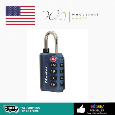 Master Lock 4691DWD TSA Approved Set Your Word Combination Lock, Colors May Vary