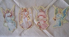 Vtg 1986 Set Of 24 Merrimack Christmas Angel Ornaments Victorian Shabby  Chic