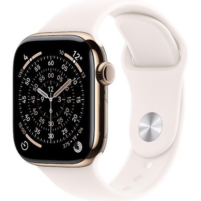 Apple Watch Series 11 GPS + Cellular 46mm Gold Titan Light Blush Sport Band M/L 