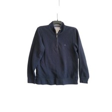 Brooks Brothers Mens Navy Quarter Zip Pullover Sweatshirt Size M Cotton Blend