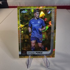 EZEQUIEL PONCE 2025 TOPPS CHROME MLS GOLD SAPPHIRE /50 #155 HOUSTON