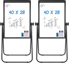 Stand Whiteboard 40 X 28 In, Magnetic Dry Erase Easel Pack of 2 