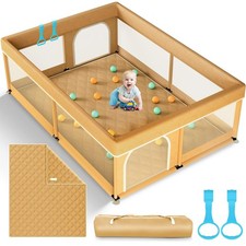 Baby Playpen with Mat 71" 59" - Extra Large Playpen for Babies and Toddlers w...