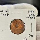 1982-P Lincoln Memorial Cent — photo from another recent sale