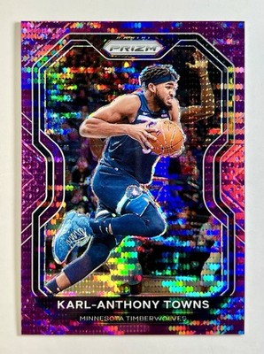 Karl-Anthony Towns 2020-21 Panini Prizm Purple Pulsar SSP #09/35 RARE!