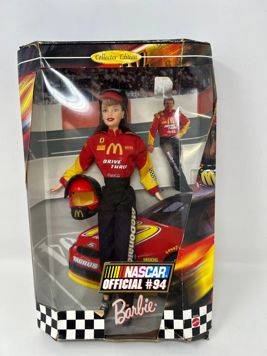50th Anniversary Nascar Barbie Puppe / 1998, Mattel 20442, NrfB / OVP beschädigt