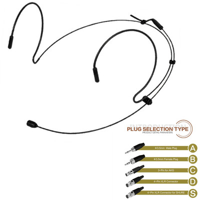 Für kabelloses Doppel-Ohrbügel-Headset-Mikrofon Kopfbügelmikrofon