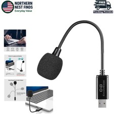 Mini USB Gooseneck Microphone - Plug Play for Clear Online Communication