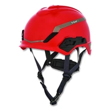 MSA 10194792 V-Gard H1 Safety Helmet 6-1/2" to 8" HDPE Fas-Trac III Red