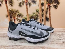 Nike Alpha Huarache Elite 4 Low MCS Gray Baseball Cleats FD6221-002 Mens Size 8