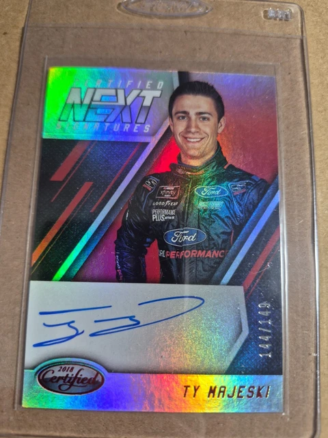 TY MAJESKI 144/149 AUTOGRAPHED NEXT SIGNATURES 2018 PANINI CERTIFIED RACING