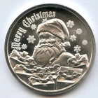 Merry Christmas Santa Claus 999 Silver 1 oz Art Medal Round Holiday Gift Present
