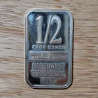 NorthWest Territorial Mint 1/2 oz Silver Bar 0.999 Fine SILVER