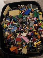 LEGO Bulk Lot Loose Bricks Pieces, Multicolor Plastic, Storage Bucket/Tub