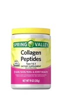 Spring Valley Collagen Peptides Type 1 & 3 Dietary Supplement, 9 oz Exp:10/2026