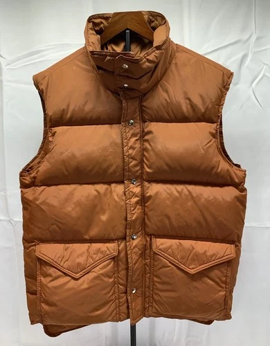 Vintage Frostline Kit Mens Large Burnt Orange Nylon Puffer Down Vest Rancher video thumbnail