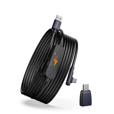 Syntech Link Cable with Charging 16FT Compatible Meta Quest 16FT, Black