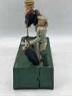 MTB-Cast Iron Golfers Birdie Putt Coin Piggy Bank Golf Mechanical Moving Vintage — photo 5