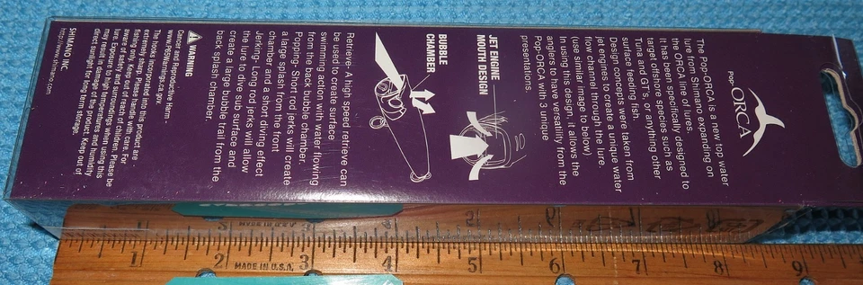 Señuelo de pesca Shimano Orca Pop cámara de burbujas OP-150F 150 mm 89 g 3,1 oz Popper NUEVO Foto 2 de 4