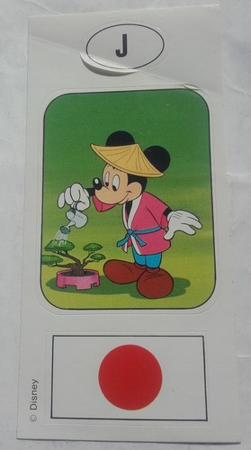 DISNEY MICKY MAUS JAPAN J BONSAI MICKEY STICKER AUFKLEBER VINTAGE 70ER 80ER