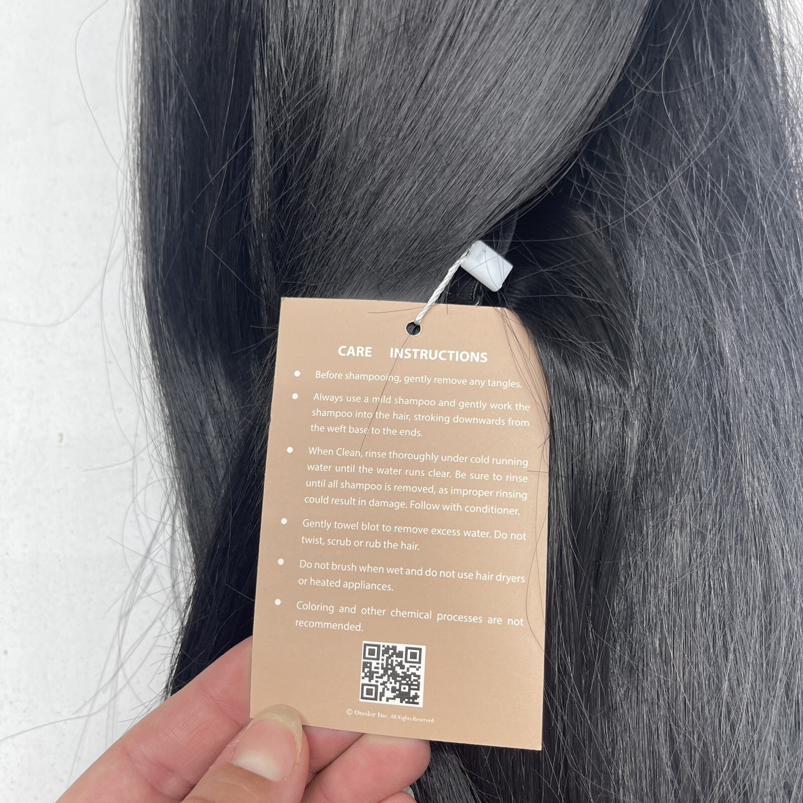 Onedor Black Synthetic 3/4 Half Wig On Mesh Cap New