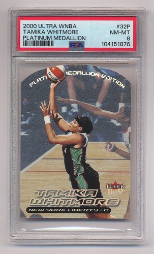 2000 FLEER ULTRA WNBA TAMIKA WHITMORE PLATINUM MEDALLION ROOKIE RC #50 | PSA 8