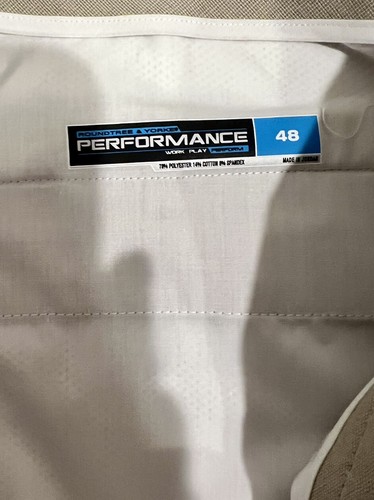 NEW Roundtree Yorke Shorts Mens 48 Beige Tan Performance Stretch Flat Front - Picture 4 of 8