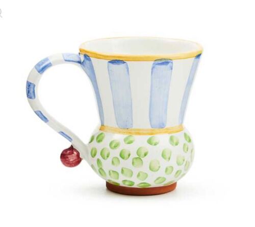 NEW Mackenzie-Childs APRIL Collectors Series Mug Edition Posy Power Ceramic Mug - Picture 2 of 3