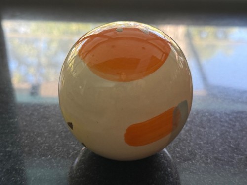 Pier Import , orange/ yellow/ gold decorative , ceramic ball - Picture 2 of 7