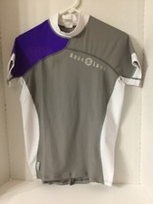 Swim Shirt Aqua Lung Lycra Skin UV Water Sport Shirt Rash Guard Size Youth Large