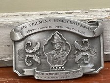 The Fireman's Home Centennial F.A.S.N.Y. Hudson NY Belt Buckle Fire Department